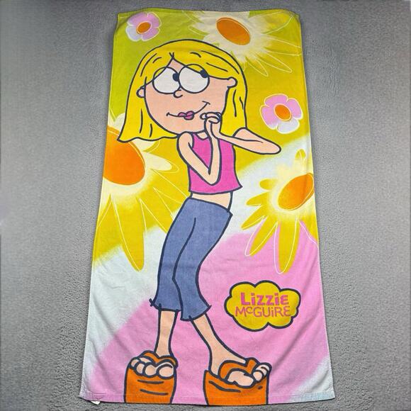 Disney Other - Vintage Disney Lizzie McGuire Beach Towel 29x57.5 Graphic Y2K Glam